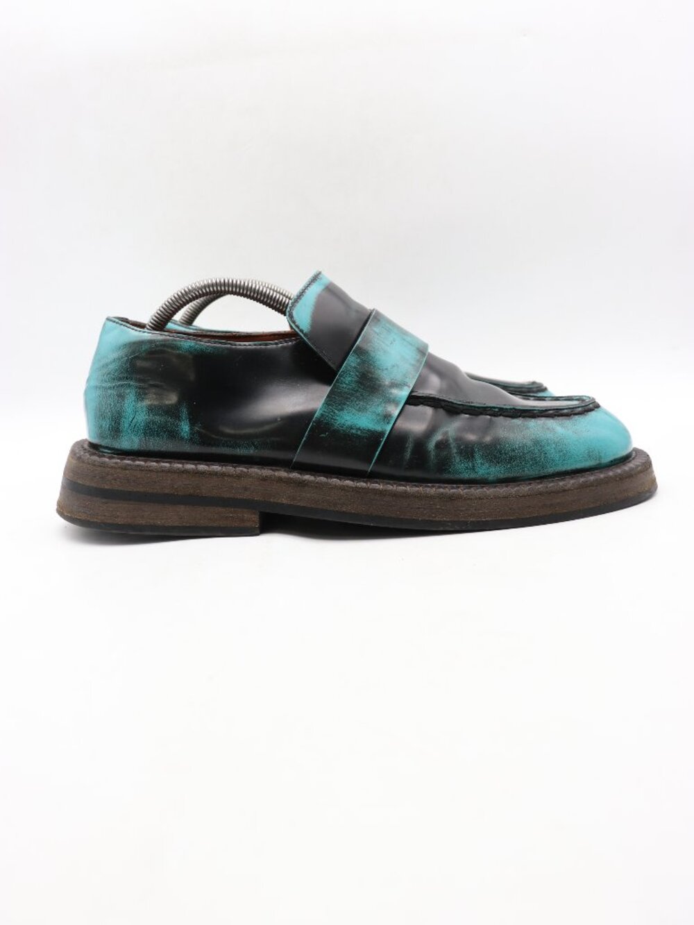 Marsèll Zucca Black Blue Leather Loafers Men's EU 43 EU Slip On Loafers Italy